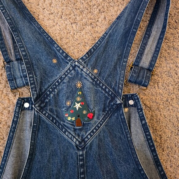 Christopher Banks Women's Denim Blue Jean Overalls-Size Small-Christmas-New - Picture 7 of 7